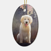 Golden Retriever Puppy Keramikornament (Links)