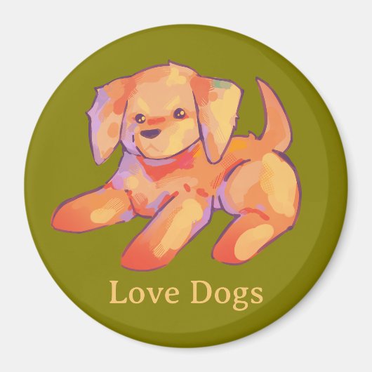 Golden retriever, puppy magnet (Vorne)