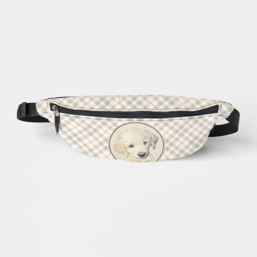 Golden Retriever Puppy Malerei Original Dog Art Bauchtasche (Vorderseite)