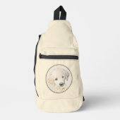 Golden Retriever Puppy Malerei Original Dog Art Crossbody Bag (Vorderseite)