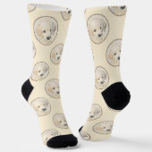 Golden Retriever Puppy Malerei Original Dog Art Socken (Gewinkelt)