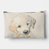 Golden Retriever Puppy Malerei Original Dog Art Zubehörtasche (Rückseite)