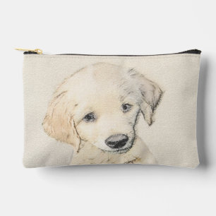 Golden Retriever Puppy Malerei Original Dog Art Zubehörtasche