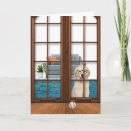 Golden Retriever Puppy Miss You Card Karte