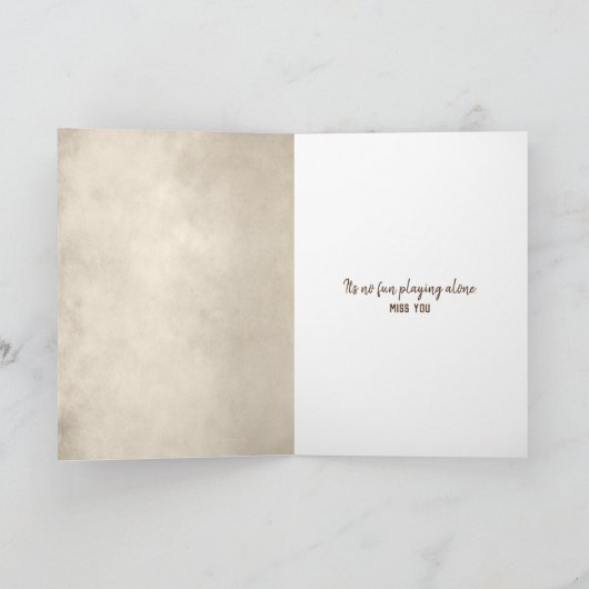 Golden Retriever Puppy Miss You Card Karte (Innenseite)