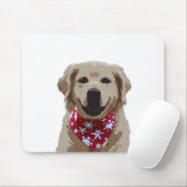 Golden Retriever Puppy mit Bandana Mousepad (Mit Mouse)