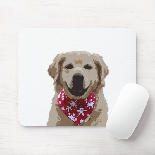Golden Retriever Puppy mit Bandana Mousepad (Mit Mouse)
