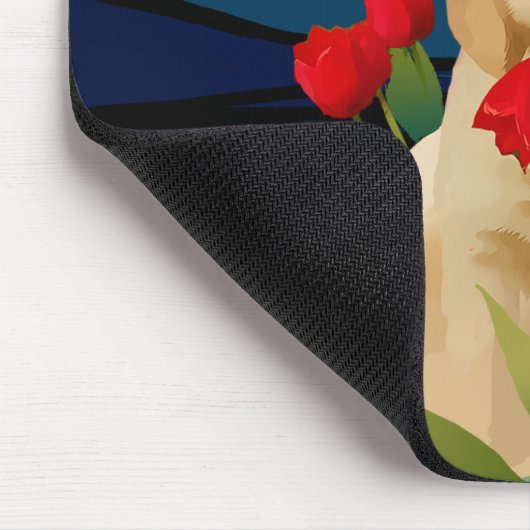 GOLDEN RETRIEVER PUPPY Mousepad (Ecke)