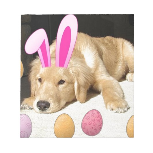 Golden Retriever Puppy Notizblock (Vorderseite)