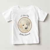 Golden Retriever Puppy Painting - Original Dog Art Baby T-shirt (Vorderseite)