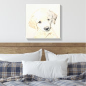 Golden Retriever Puppy Painting - Original Dog Art Leinwanddruck (Insitu (Schlafzimmer))
