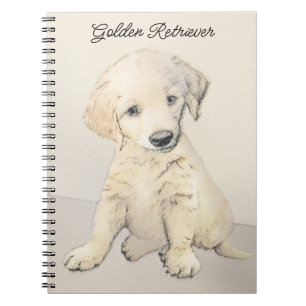 Golden Retriever Puppy Painting - Original Dog Art Notizblock