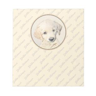 Golden Retriever Puppy Painting - Original Dog Art Notizblock