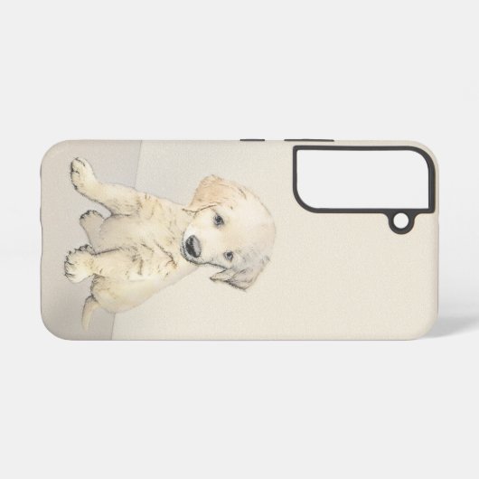 Golden Retriever Puppy Painting - Original Dog Art Samsung Galaxy Hülle (Rückseite (Horizontal))