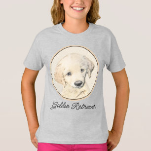 Golden Retriever Puppy Painting - Original Dog Art T-Shirt