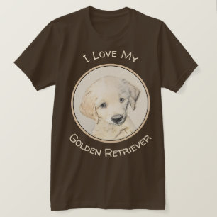 Golden Retriever Puppy Painting - Original Dog Art T-Shirt