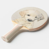 Golden Retriever Puppy Painting - Original Dog Art Tischtennis Schläger (Vorderseite)