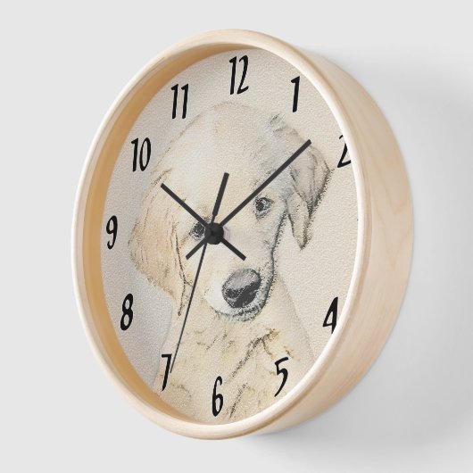 Golden Retriever Puppy Painting - Original Dog Art Uhr (Winkel)