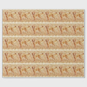 Golden Retriever Puppy Pattern Geschenkpapier (Flach)