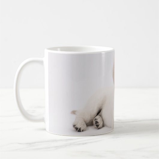 Golden Retriever Puppy Photo Kaffeetasse (Links)