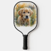 Golden Retriever Puppy Pickleball Schläger (Rückseite)