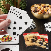 Golden Retriever Puppy Playing Cards Spielkarten (In Situ)