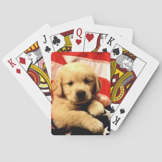 Golden Retriever Puppy Playing Cards Spielkarten (Rückseite)