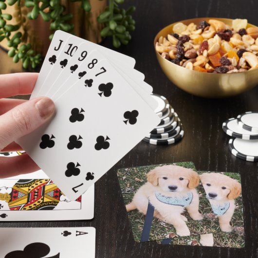 Golden Retriever Puppy Playing Cards Spielkarten (In Situ)