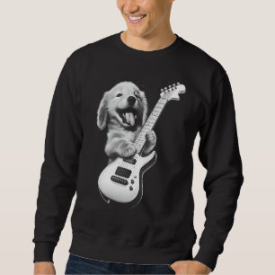 Golden Retriever Puppy Playing Guitar - Funny Guit Sweatshirt
