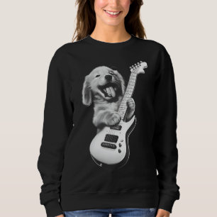 Golden Retriever Puppy Playing Guitar - Funny Guit Sweatshirt