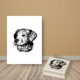 Golden Retriever Puppy Rasse Head Gummistempel