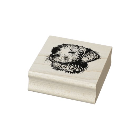 Golden Retriever Puppy Rasse Head Gummistempel (Stempel)