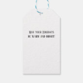 Golden Retriever Puppy Red Ribbon Geschenkanhänger (Rückseite)