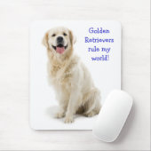Golden Retriever Puppy Rule My World Mousepe Mousepad (Mit Mouse)