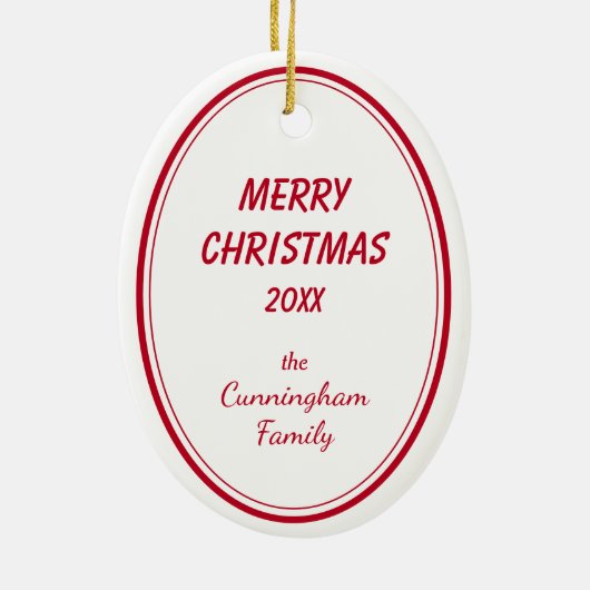 Golden Retriever Puppy Santa Bulb Weihnachten Keramik Ornament (Hinten)