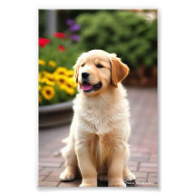 Golden Retriever Puppy Satin Foto Erweiterung