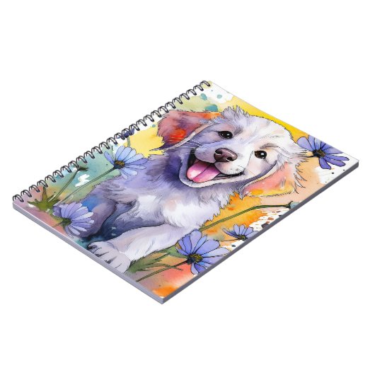 Golden Retriever Puppy Spiral Notebook Notizblock (Linke Seite)
