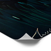 Golden Retriever Puppy Starry Night Van Gogh Style Poster (Ecke)