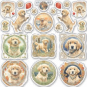 Golden Retriever Puppy Sticker (Vorderseite)
