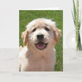 Golden Retriever Puppy Vatertag Card Karte