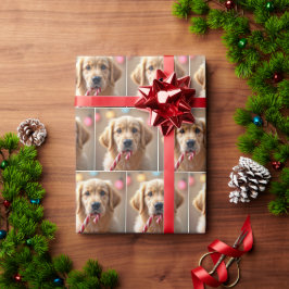 Golden Retriever Puppy With a Candy Cane Geschenkpapier
