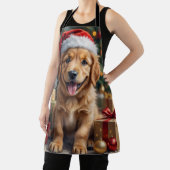 Golden Retriever Puppy's First Christmas Festive Schürze (InSitu)