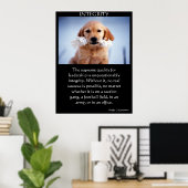 Golden Retriever Pupy mit weißem Seil Poster (Heimbüro)