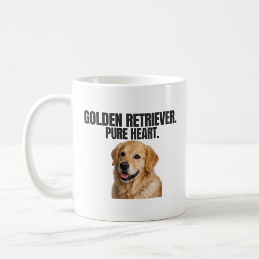 Golden Retriever. Pure Heart. Dog Lover Coffee Kaffeetasse (Links)