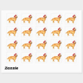 Golden Retriever Quadratischer Aufkleber (Blatt)