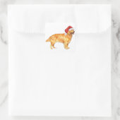 Golden Retriever Quadratischer Aufkleber (Tasche)