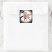 Golden Retriever Quadratischer Aufkleber (Tasche)