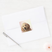 Golden Retriever Quadratischer Aufkleber (Umschlag)