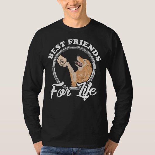 Golden Retriever Quot Best Friends for Life Quot T-Shirt (Vorderseite)