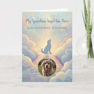 Golden Retriever Rainbow Bridge Memorial Card Pet Feiertagskarte